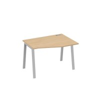 А4 С3 062 НД (Натуральный дуб/Серый) Стол эргономичный правый "Техно" на металлокаркасе TRE