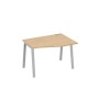 А4 С3 062 НД (Натуральный дуб/Серый) Стол эргономичный правый "Техно" на металлокаркасе TRE