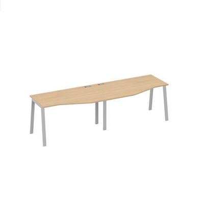 А4 С3 063-2 НД (Натуральный дуб/Серый) Рабочая станция опоры TRE столы 2х140 со столами Техно