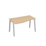 А4 С3 063 НД (Натуральный дуб/Серый) Стол эргономичный левый "Техно" на металлокаркасе TRE