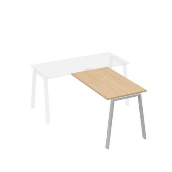 А4 С3 074 НД Брифинг-приставка с каркасом TRE, натуральный дуб, серый металл