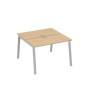 А4 С3 170 НД (Натуральный дуб/Серый) Рабочая станция на каркасе TRE столы 2х120