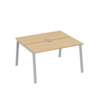 А4 С3 171 НД (Натуральный дуб/Серый) Рабочая станция на каркасе TRE столы 2х140