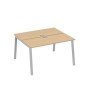 А4 С3 171 НД (Натуральный дуб/Серый) Рабочая станция на каркасе TRE столы 2х140