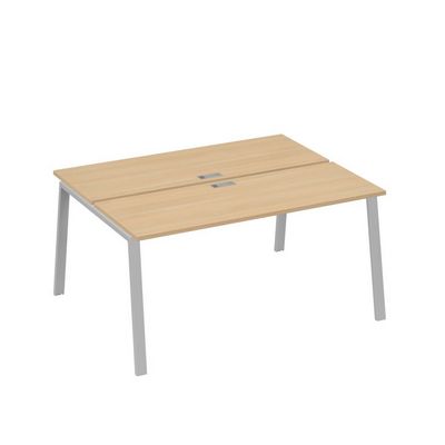 А4 С3 172 НД (Натуральный дуб/Серый) Рабочая станция на каркасе TRE столы 2х160