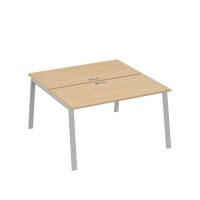 А4 С3 174 НД (Натуральный дуб/Серый) Рабочая станция на каркасе TRE столы 2х140