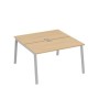 А4 С3 174 НД (Натуральный дуб/Серый) Рабочая станция на каркасе TRE столы 2х140