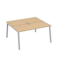 А4 С3 175 НД (Натуральный дуб/Серый) Рабочая станция на каркасе TRE столы 2х160