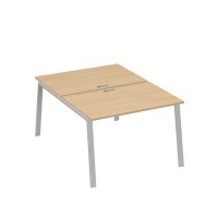 А4 С3 176 НД (Натуральный дуб/Серый) Рабочая станция на каркасе TRE столы 2х120