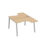 А4 С3 180 НД (Натуральный дуб/Серый) Рабочая станция опоры TRE столы 2х120 Классика