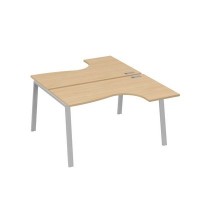 А4 С3 181 НД (Натуральный дуб/Серый) Рабочая станция опоры TRE столы 2х140 Классика