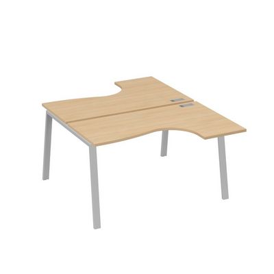 А4 С3 181 НД (Натуральный дуб/Серый) Рабочая станция опоры TRE столы 2х140 Классика