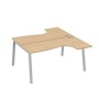 А4 С3 182 НД (Натуральный дуб/Серый) Рабочая станция опоры TRE столы 2х160 Классика