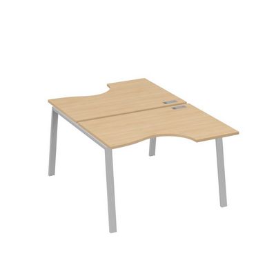 А4 С3 183 НД (Натуральный дуб/Серый) Рабочая станция опоры TRE столы 2х120 Классика