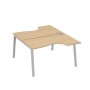 А4 С3 184 НД (Натуральный дуб/Серый) Рабочая станция опоры TRE столы 2х140 Классика