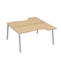 А4 С3 185 НД (Натуральный дуб/Серый) Рабочая станция опоры TRE столы 2х160 Классика