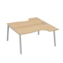А4 С3 185 НД (Натуральный дуб/Серый) Рабочая станция опоры TRE столы 2х160 Классика