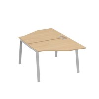 А4 С3 186 НД (Натуральный дуб/Серый) Рабочая станция опоры TRE со столами Техно 2х120