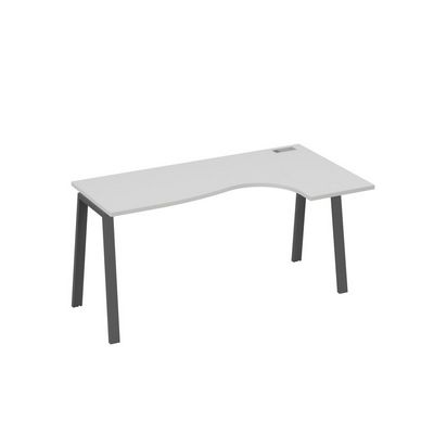 А4 А3 036 СЕ (Серый/Антрацит) Стол эргономичный правый "Классика" на металлокаркасе TRE