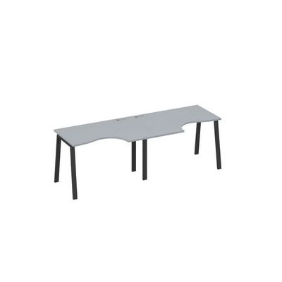 А4 А3 041-2 СЕ (Серый/Антрацит) Рабочая станция TRE 2х120 столы Классика эргономичные