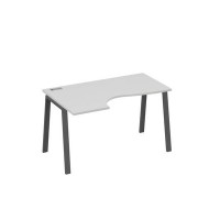 А4 А3 043 СЕ (Серый/Антрацит) Стол эргономичный левый "Классика" на металлокаркасе TRE