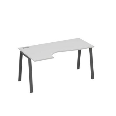 А4 А3 045 СЕ (Серый/Антрацит) Стол эргономичный левый "Классика" на металлокаркасе TRE