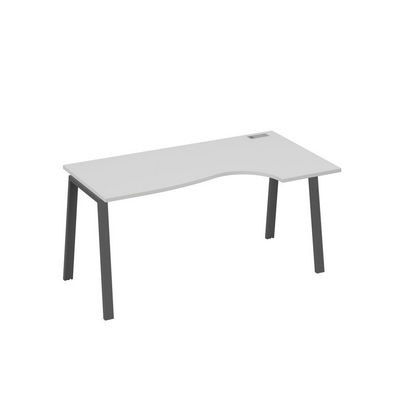 А4 А3 046 СЕ (Серый/Антрацит) Стол эргономичный правый "Классика" на металлокаркасе TRE