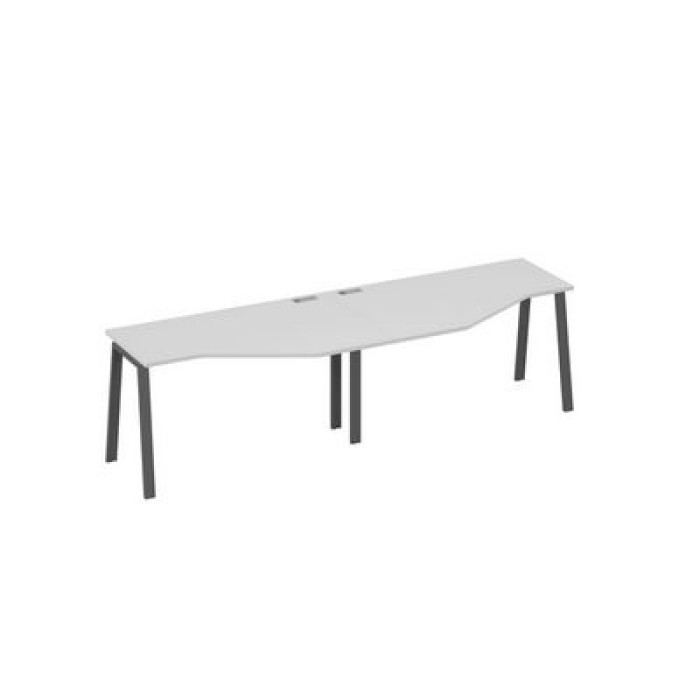 А4 А3 053-2 СЕ Рабочая станция опоры TRE столы Техно 2х140, ЛДСП серый, металл антрацит