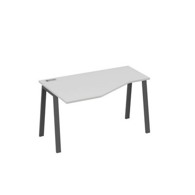 А4 А3 053 СЕ (Серый/Антрацит) Стол эргономичный левый "Техно" на металлокаркасе TRE