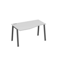 А4 А3 063 СЕ (Серый/Антрацит) Стол эргономичный левый "Техно" на металлокаркасе TRE