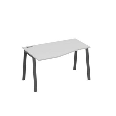 А4 А3 063 СЕ (Серый/Антрацит) Стол эргономичный левый "Техно" на металлокаркасе TRE