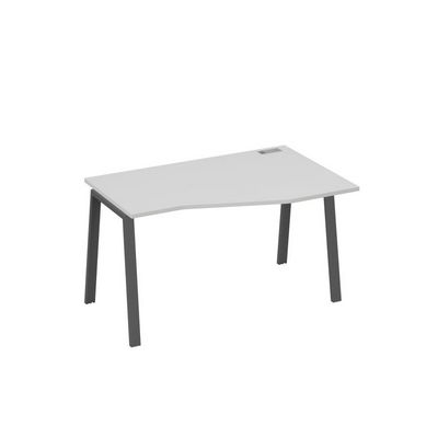 А4 А3 064 СЕ (Серый/Антрацит) Стол эргономичный правый "Техно" на металлокаркасе TRE