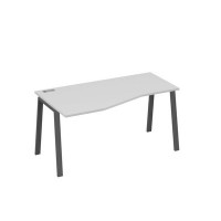 А4 А3 065 СЕ (Серый/Антрацит) Стол эргономичный левый "Техно" на металлокаркасе TRE