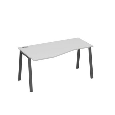 А4 А3 065 СЕ (Серый/Антрацит) Стол эргономичный левый "Техно" на металлокаркасе TRE