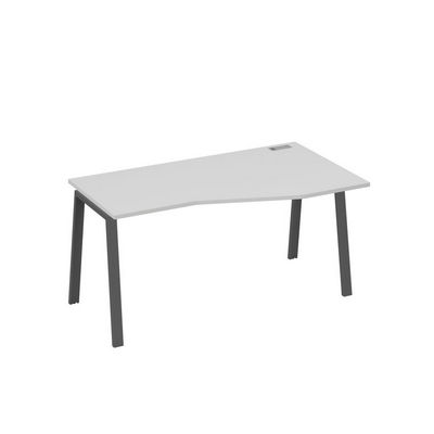 А4 А3 066 СЕ (Серый/Антрацит) Стол эргономичный правый "Техно" на металлокаркасе TRE