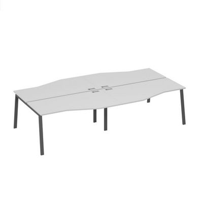 А4 А3 191-2 СЕ (Серый/Антрацит) Рабочая станция 4х160 столы Техно каркас TRE