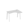 А4 Б3 032 СЕ (Серый/Белый) Стол эргономичный правый "Классика" на металлокаркасе TRE