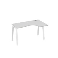 А4 Б3 034 СЕ (Серый/Белый) Стол эргономичный правый "Классика" на металлокаркасе TRE