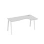 А4 Б3 036 СЕ (Серый/Белый) Стол эргономичный правый "Классика" на металлокаркасе TRE