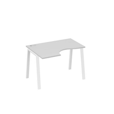 А4 Б3 041 СЕ (Серый/Белый) Стол эргономичный левый "Классика" на металлокаркасе TRE