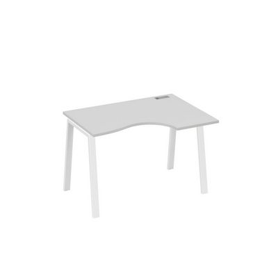 А4 Б3 042 СЕ (Серый/Белый) Стол эргономичный правый "Классика" на металлокаркасе TRE