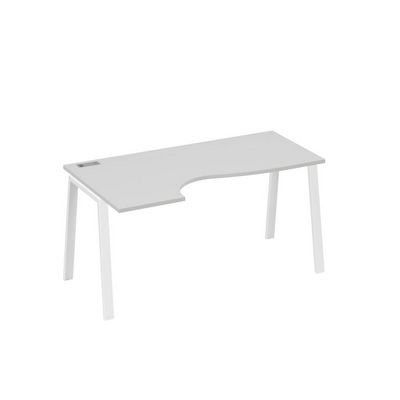 А4 Б3 045 СЕ (Серый/Белый) Стол эргономичный левый "Классика" на металлокаркасе TRE