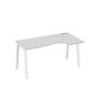 А4 Б3 046 СЕ (Серый/Белый) Стол эргономичный правый "Классика" на металлокаркасе TRE