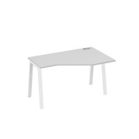 А4 Б3 054 СЕ (Серый/Белый) Стол эргономичный правый "Техно" на металлокаркасе TRE