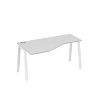 А4 Б3 055 СЕ (Серый/Белый) Стол эргономичный левый "Техно" на металлокаркасе TRE