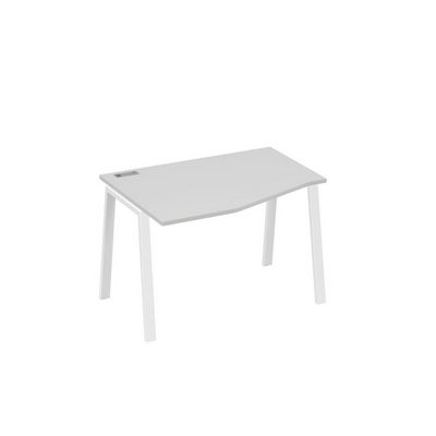 А4 Б3 061 СЕ (Серый/Белый) Стол эргономичный левый "Техно" на металлокаркасе TRE