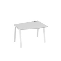 А4 Б3 062 СЕ (Серый/Белый) Стол эргономичный правый "Техно" на металлокаркасе TRE