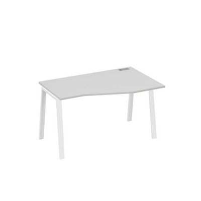 А4 Б3 064 СЕ (Серый/Белый) Стол эргономичный правый "Техно" на металлокаркасе TRE