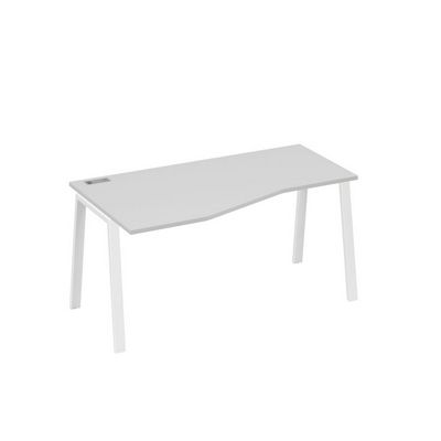 А4 Б3 065 СЕ (Серый/Белый) Стол эргономичный левый "Техно" на металлокаркасе TRE