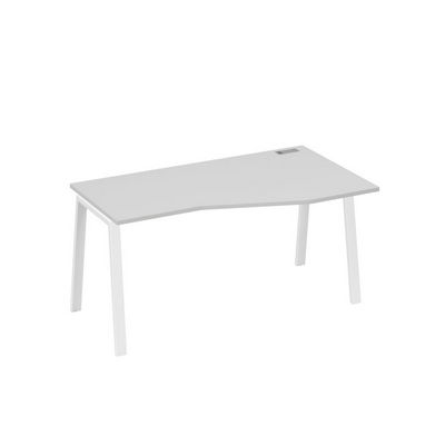 А4 Б3 066 СЕ (Серый/Белый) Стол эргономичный правый "Техно" на металлокаркасе TRE